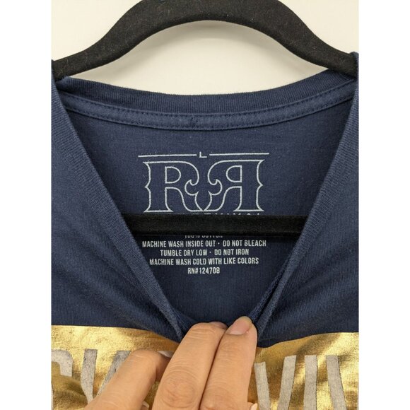 Y2K Rock Revival Graphic T Shirt Size Men L Gold Logo Grunge Streetwear USA Made - Picture 8 of 10